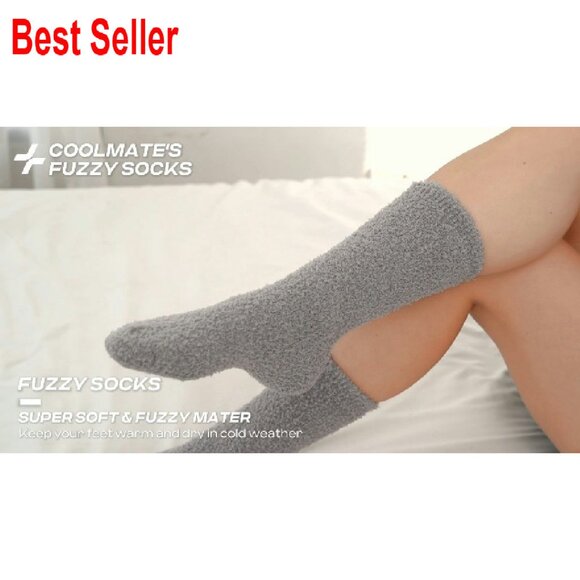 Ultra Soft Fuzzy Slipper Socks Cozy Cloud-Like Comfort Spa Home Lounge - Picture 8 of 8